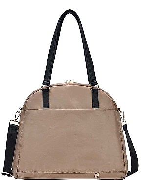 STYLISH CANVAS LONG STRAP FABRIC SATCHEL