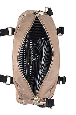 STYLISH CANVAS LONG STRAP FABRIC SATCHEL