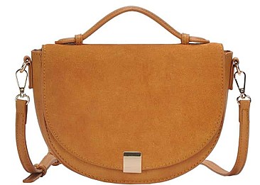 DESIGNER CHIC LEATHER TRIM CUTE CROSSBODY BAG