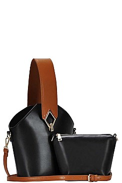 2IN1 FASHION STYLISH BUCKET SHOULDER BAG SET JYBGW-81924