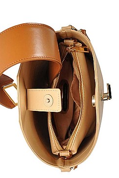 2IN1 FASHION STYLISH BUCKET SHOULDER BAG SET JYBGW-81924