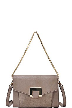CHIC FASHION PRINCESS BUCKLED CROSSBODY BAG JYBGW-81934