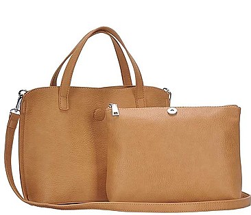 2 IN 1 TOTE BAG WITH LONG STRAP