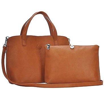 2 IN 1 TOTE BAG WITH LONG STRAP