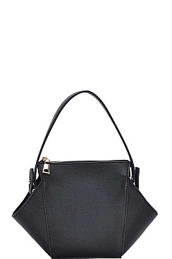 STYLISH HEXAGONAL SATCHEL WITH LONG STRAP
