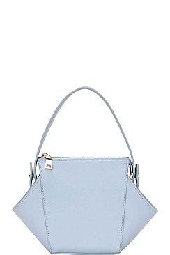 STYLISH HEXAGONAL SATCHEL WITH LONG STRAP