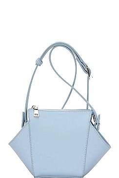 STYLISH HEXAGONAL SATCHEL WITH LONG STRAP
