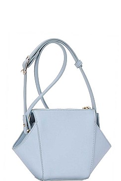 STYLISH HEXAGONAL SATCHEL WITH LONG STRAP