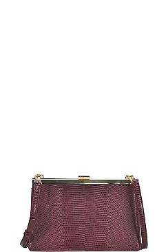 TRENDY ANIMAL PATTERN CLUTCH WITH CROSS BODY STRAP