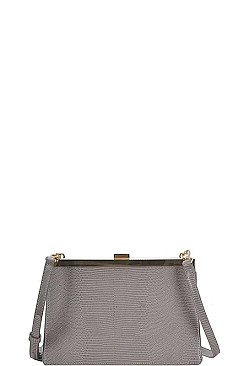 TRENDY ANIMAL PATTERN CLUTCH WITH CROSS BODY STRAP