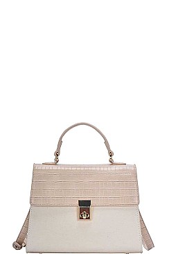 TWO TONE CROSSBODY SHOULDER BAG