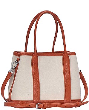 LONG STRAP TWO TONE SATCHEL