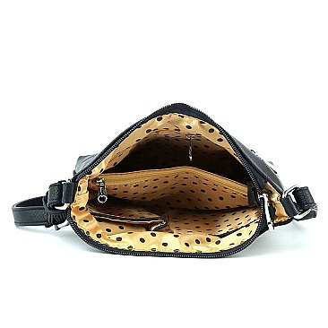 Camo Design Rhinestone Crossbody Sling