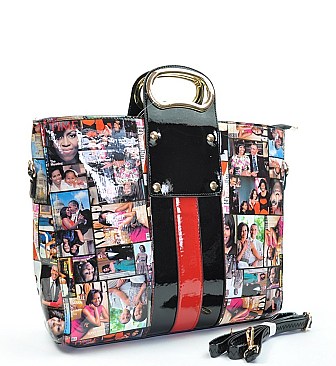MICHELLE OBAMA METAL HANDLE HANDBAG