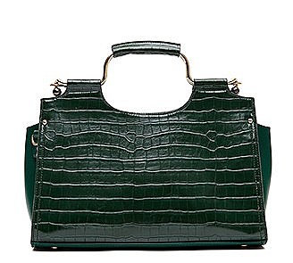 Croc Alligator Top Handle Satchel