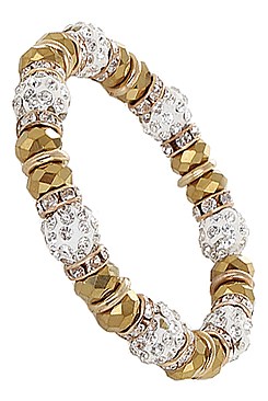 PACK OF 12 ENCHANTING ASSORTED COLOR MULTI BEAD STRETCH BRACELET