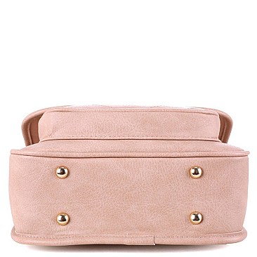 QUILTED FLAP CROSS BODY MESSENGER
