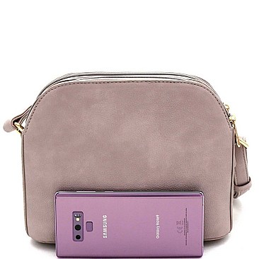 CHEVRON QUILTED DOME CROSSBODY BAG