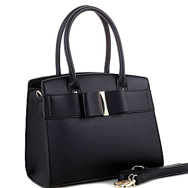 Fashionable Bow Accent Classy Structured Satchel MH-BS5032