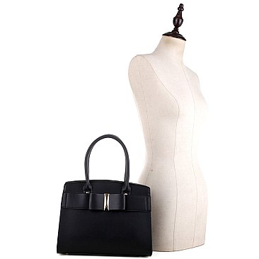 Fashionable Bow Accent Classy Structured Satchel MH-BS5032