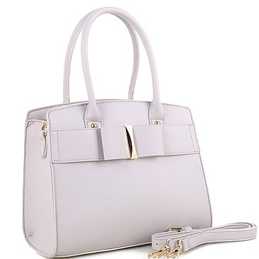 Fashionable Bow Accent Classy Structured Satchel MH-BS5032