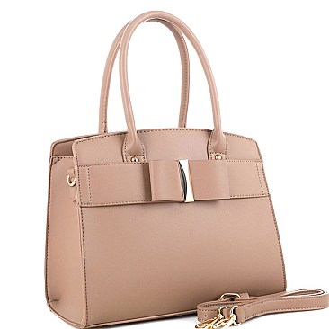 Fashionable Bow Accent Classy Structured Satchel MH-BS5032