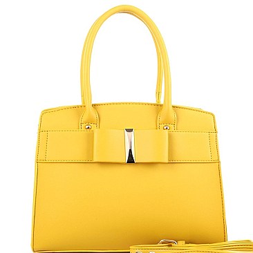 Fashionable Bow Accent Classy Structured Satchel MH-BS5032