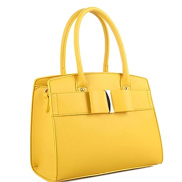 Fashionable Bow Accent Classy Structured Satchel MH-BS5032
