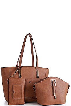 3 IN 1 SHOPPER CROSSBODY SET WITH LONG STRAP