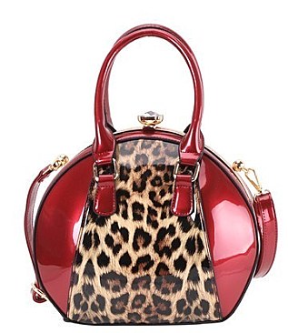 Animal Print Jewel Top Handbags & Wallet sets