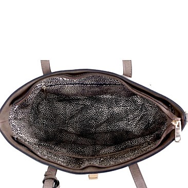QUILTED PADLOCK ACCENT 3 IN 1 TOTE VALUE SET