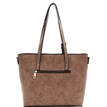QUILTED PADLOCK ACCENT 3 IN 1 TOTE VALUE SET