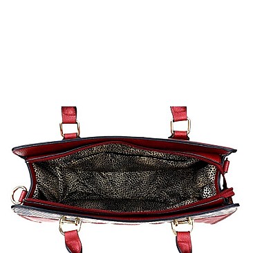 QUILTED SNAKE TRIM 3 IN 1 TOTE VALUE SET