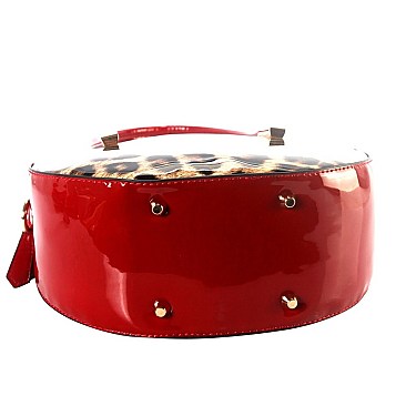 Leopard Print 2 in 1 Round Satchel & Wallet
