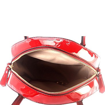 Leopard Print 2 in 1 Round Satchel & Wallet