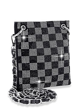 Rhinestone Checkerboard Petite Crossbody