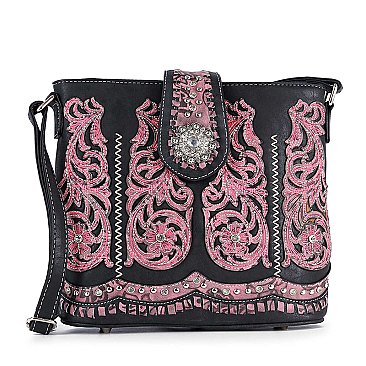 Western Embroidered Crossbody Sling