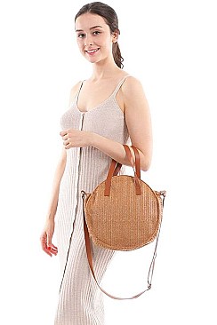 TRENDY ROUND STRAW BAG