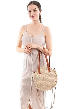 TRENDY ROUND STRAW BAG