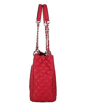 2 IN 1 FASHION QUILTED TOTE BAG WALLET SET