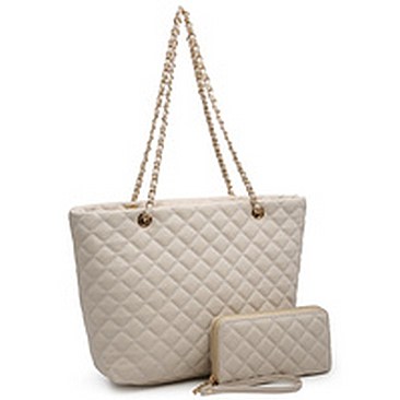 Quilted Classic Shopper 2-in-1 Tote