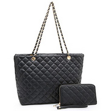 Quilted Classic Shopper 2-in-1 Tote