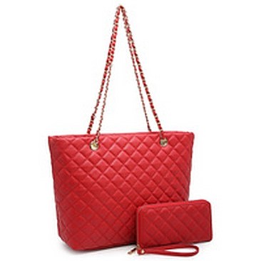 Quilted Classic Shopper 2-in-1 Tote