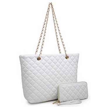 Quilted Classic Shopper 2-in-1 Tote
