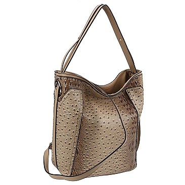 Ostrich Croc Convertible Bucket