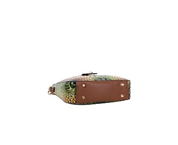 2-in-1 Tie-Dyed Croc Satchel-Crossbody Bag + Wallet