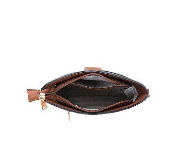 2-in-1 Tie-Dyed Croc Satchel-Crossbody Bag + Wallet