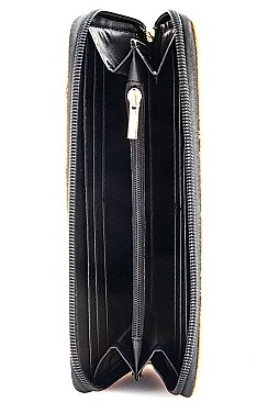 Embossed Monogram DOME SATCHEL WALLET SET