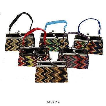 Pack of 12 Regular Coin Purses Aztec Design