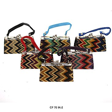 Pack of 12 Regular Coin Purses Aztec Design